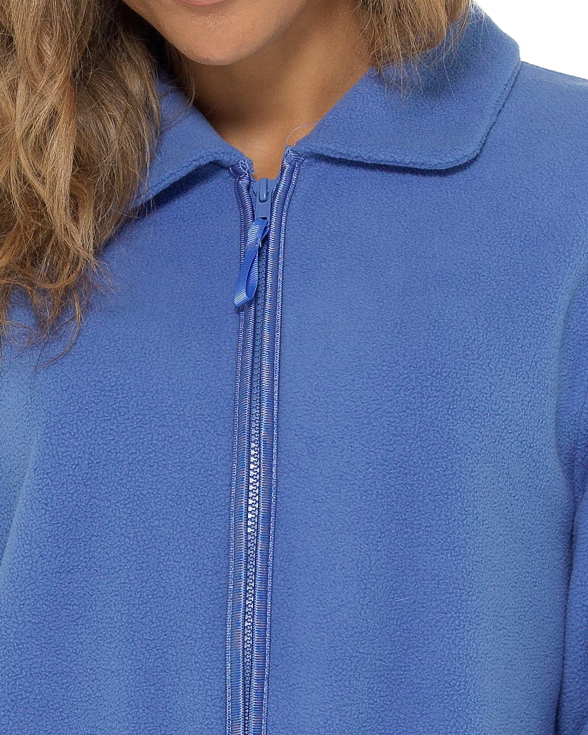Undercover Ladies' Soft Fleece Zip Gown with Satin Trim