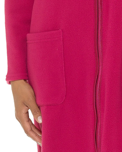 Undercover Ladies' Soft Fleece Zip Gown with Satin Trim