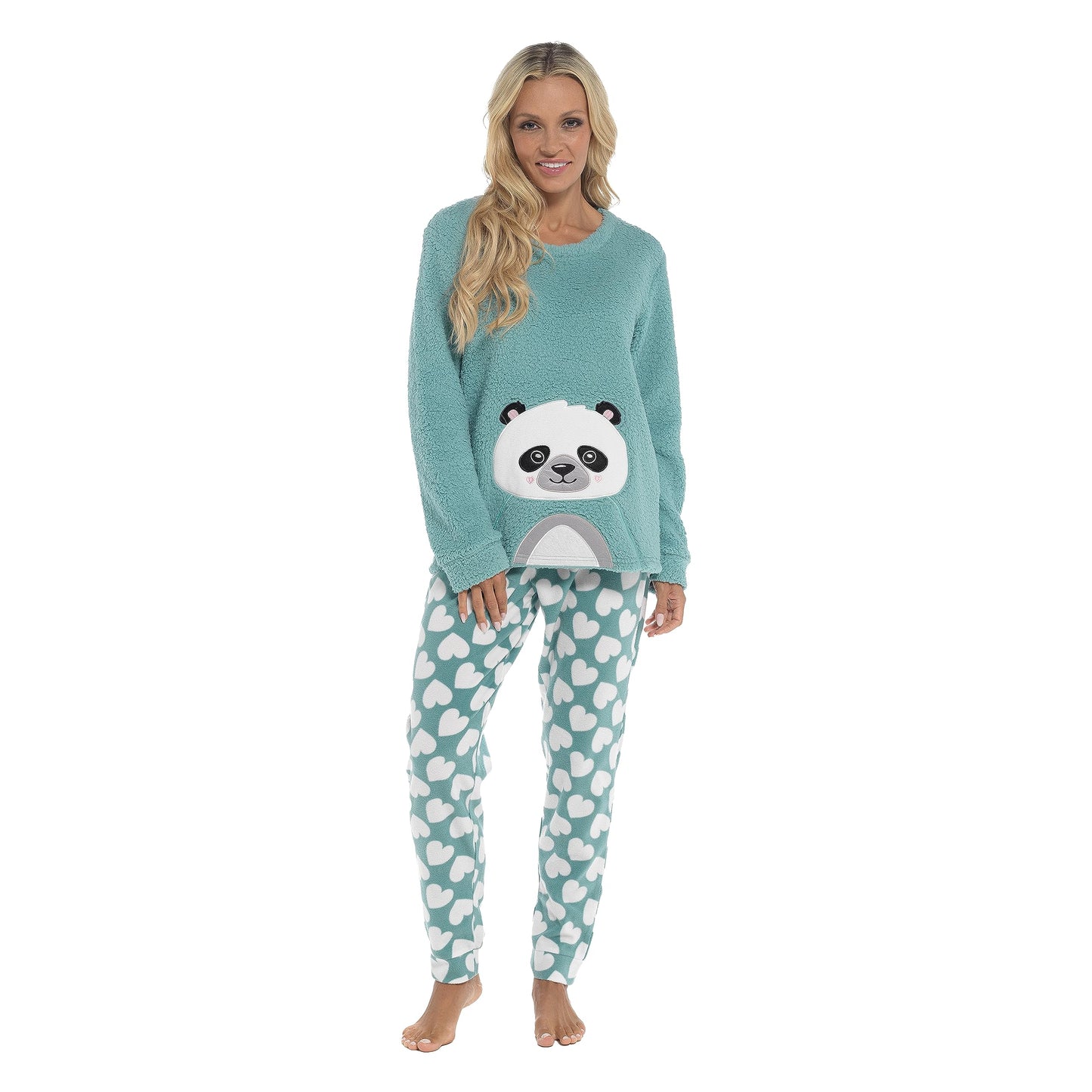 Daisy Dreamer Womens Snuggle Fleece Pyjama Set Ladies Loungewear Pyjamas Warm Soft Fleece Pj Lounge Sets