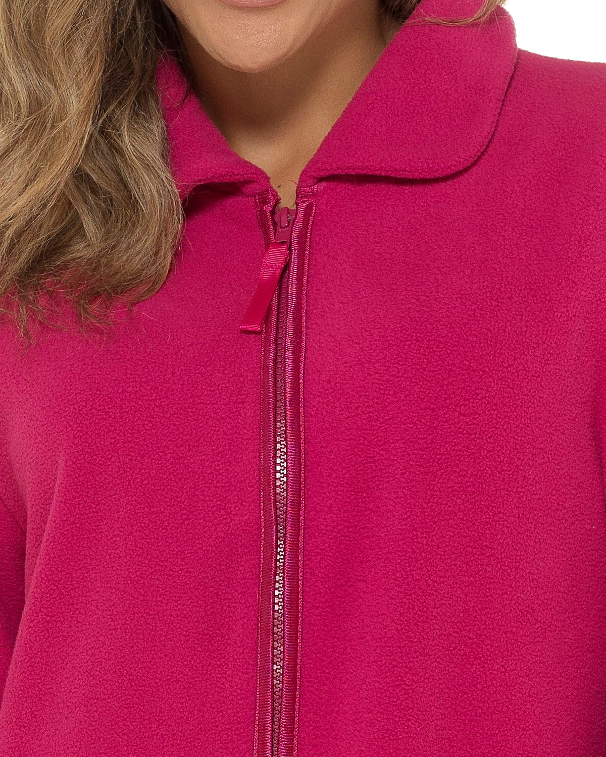 Undercover Ladies' Soft Fleece Zip Gown with Satin Trim