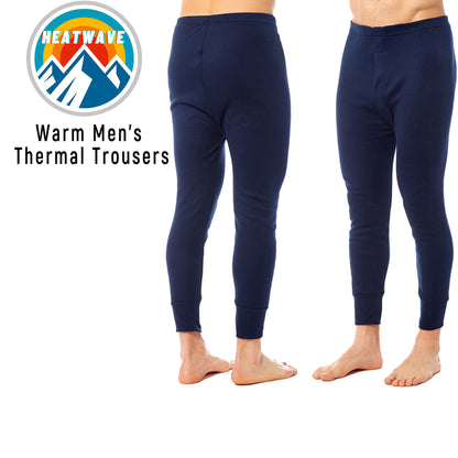 Heatwave® Pack of 2 Men's Thermal Trousers Long Johns Warm Underwear Baselayer, S M L XL XXL Thermals