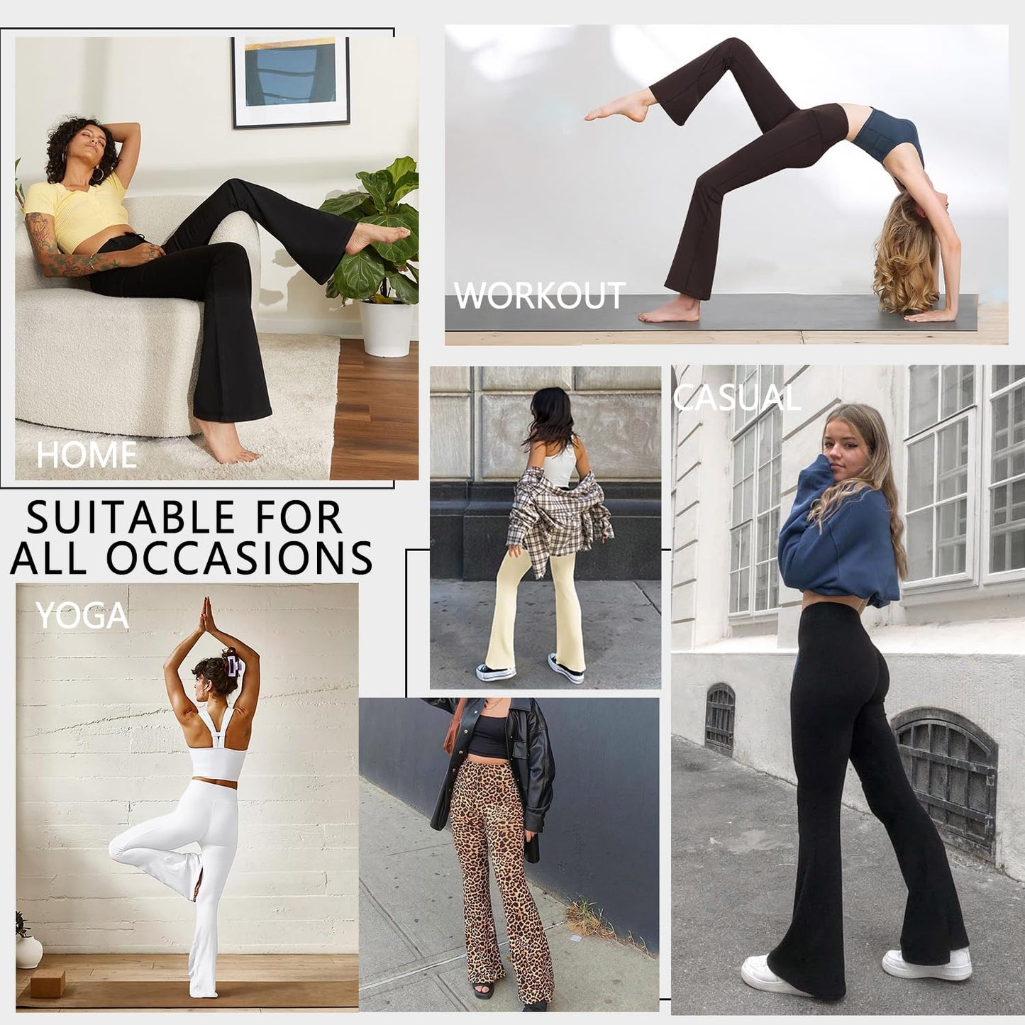 ACTINPUT Yoga Pants for Women Flared Leggings High Waisted Bootcut
