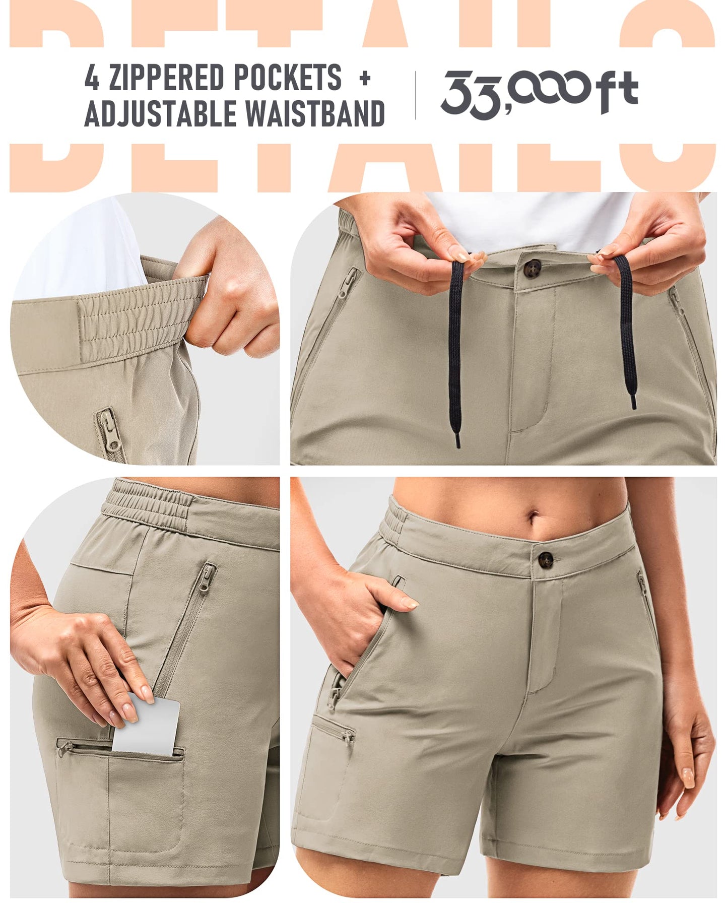 33,000ft Women's Hiking Shorts Quick Dry