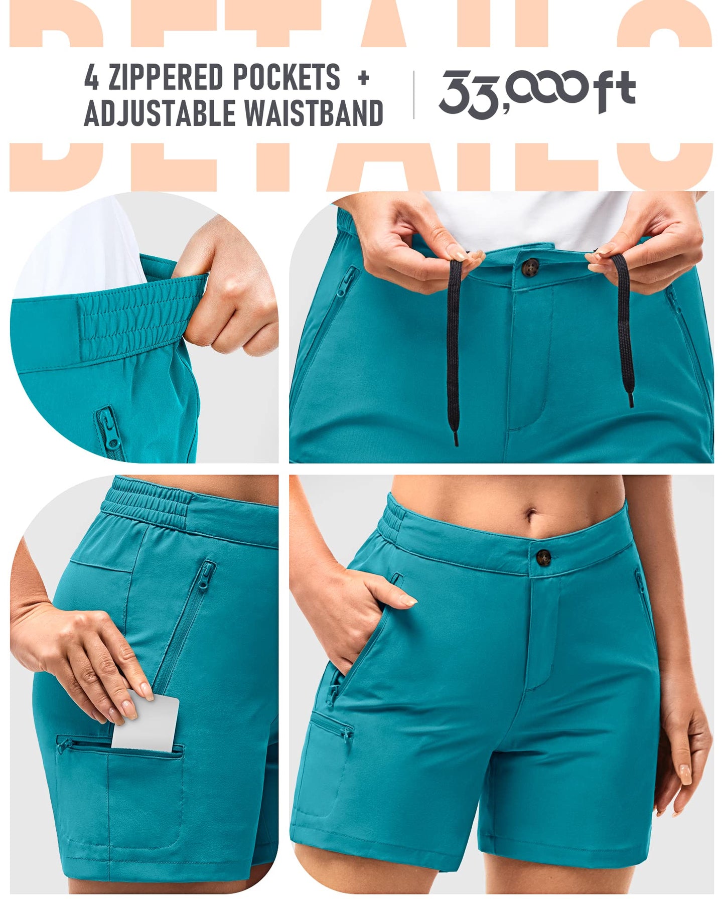 33,000ft Women's Hiking Shorts Quick Dry