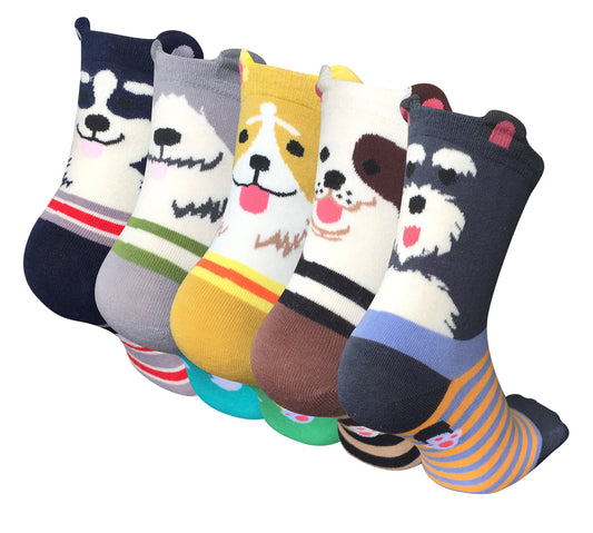 Chalier Cozy 5 Pairs Women Socks Funny Cute Animal Ladies Socks Cat Dog Socks Gifts for Women, One Size