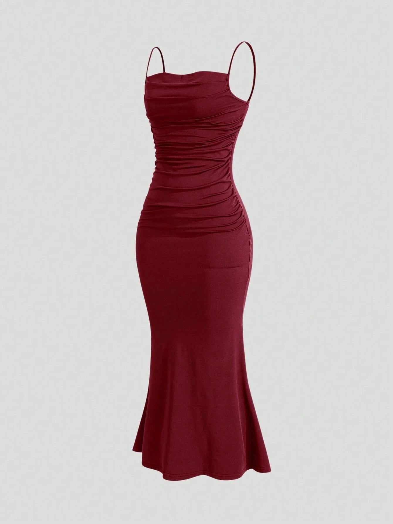Elegant Party Slim Fitting Spaghetti Strap Mermaid Hem Party Dress