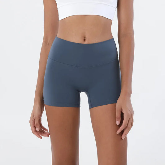 Nylon Gym short Yoga Fitness Women Cycling Shorts Tight Elastic Breathable High Waist Sports Pants No T Lines 13 Colors