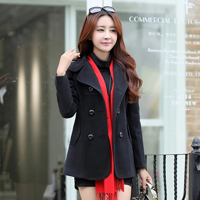 Elegant Office Solid Long Trench Coat