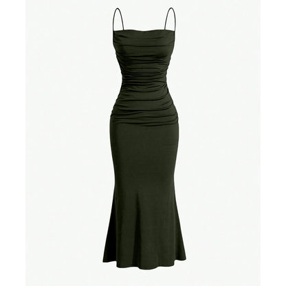 Elegant Party Slim Fitting Spaghetti Strap Mermaid Hem Party Dress