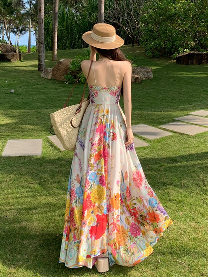 Summer Floral Print Boho Maxi Dress | Effortlessly Chic