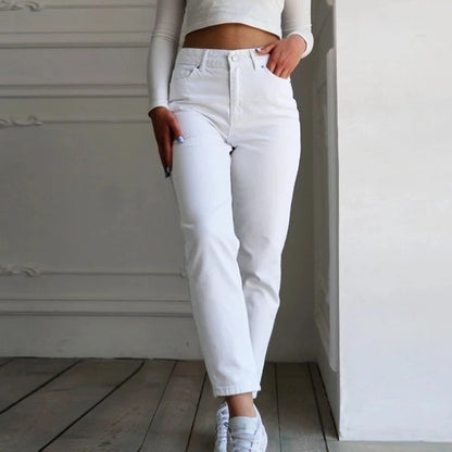 High Waist Straight Jeans