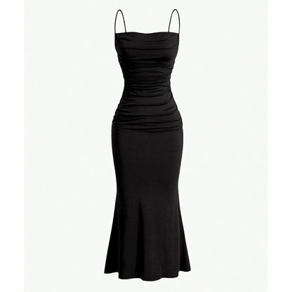 Elegant Party Slim Fitting Spaghetti Strap Mermaid Hem Party Dress