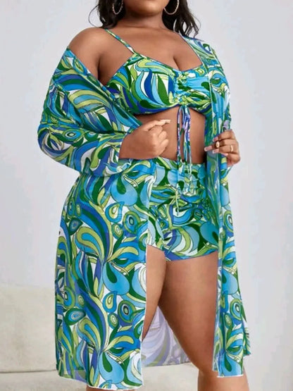 Plus Size Three-Piece Swimwear