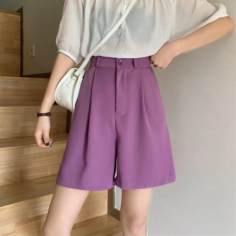 Summer Wide Leg Knee-length Shorts