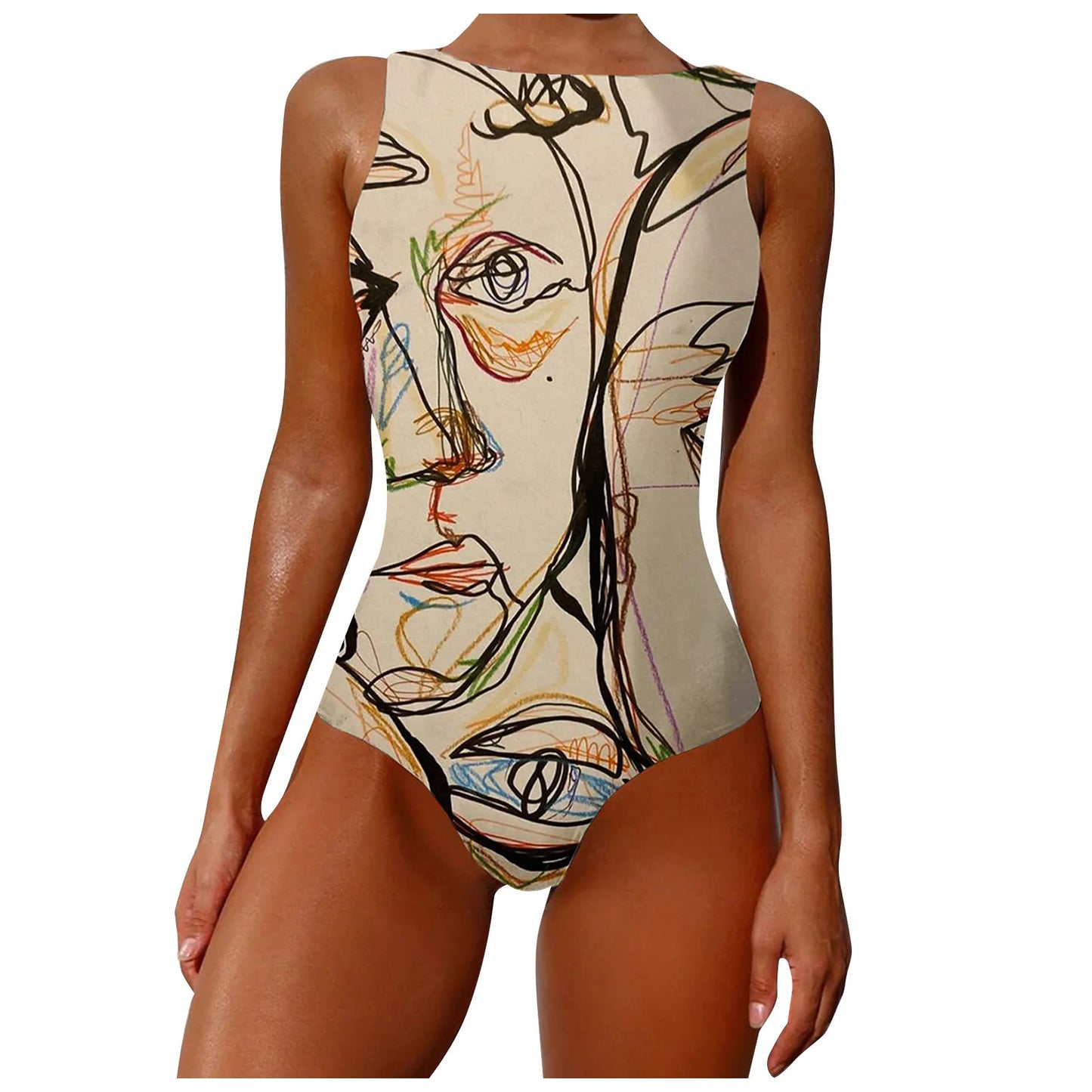 Graffiti Abstract Print One Piece