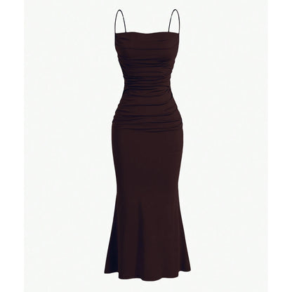 Elegant Party Slim Fitting Spaghetti Strap Mermaid Hem Party Dress