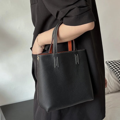 Genuine Leather Small Tote Bags, One Shoulder Crossbody Bag