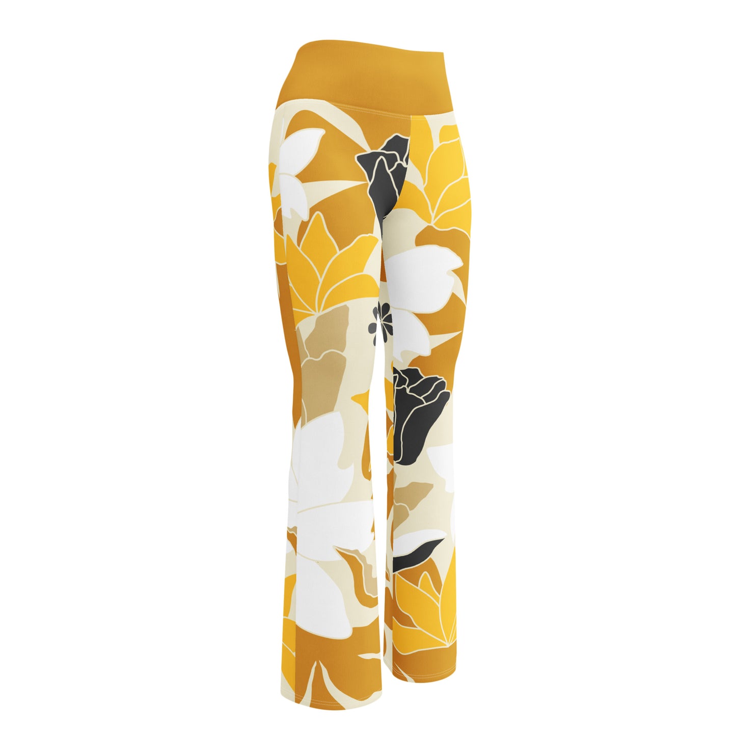 The Gymbum UK 70s Style Flower Flare leggings