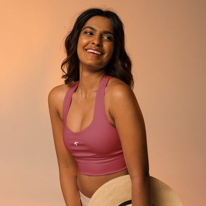 The Gymbum UK Hippie Pink Longline sports bra