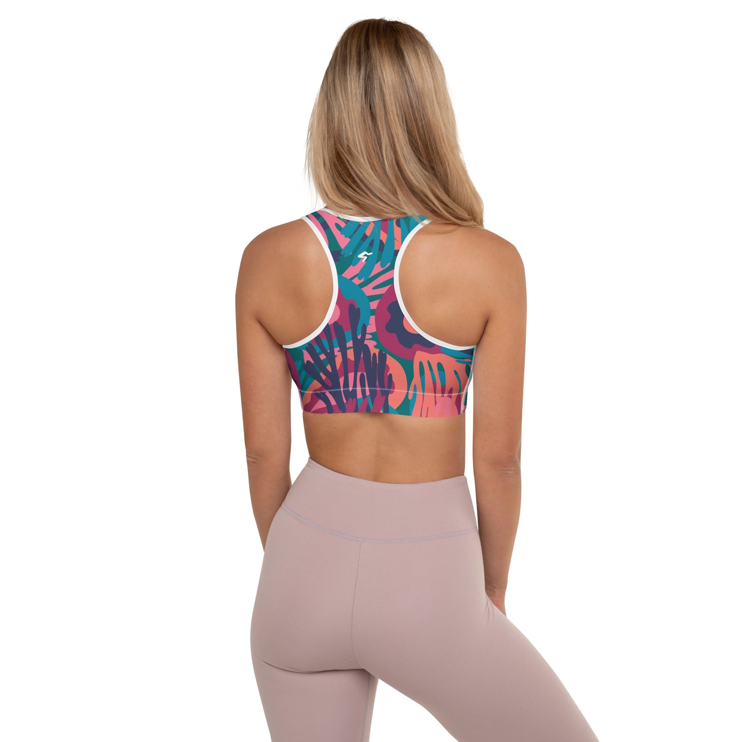 The GymBumUK QuickDry Modern Paisley Padded Sports Bra