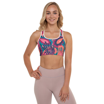 The GymBumUK QuickDry Modern Paisley Padded Sports Bra