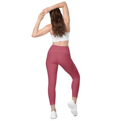 The Gymbum UK Hippie Pink Crossover leggings with pockets