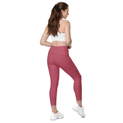 The Gymbum UK Hippie Pink Crossover leggings with pockets